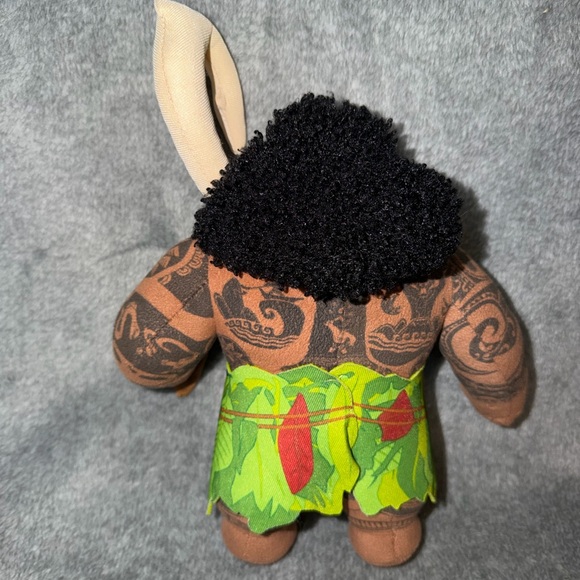 Disney Maui with Hook Stuffed Tattooed Plush Doll 9" Moana Movie - Picture 4 of 8